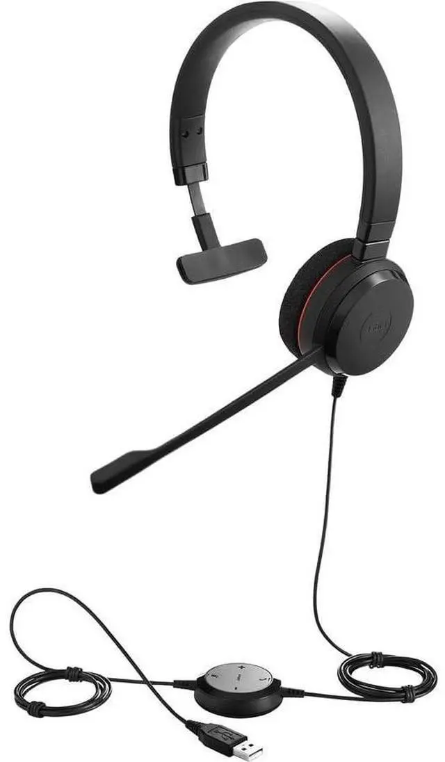 Alt view image 4 of 5 - Jabra Evolve 20 - USB-C, UC Mono Wired Headset Black