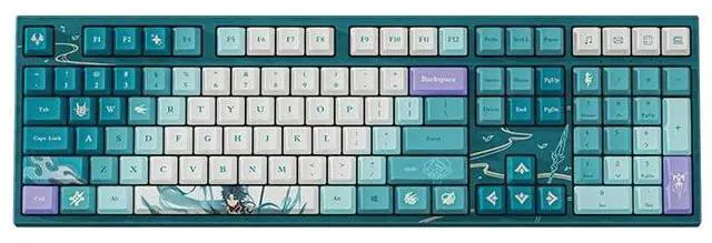 Main image of GENSHIN IMPACT "Vigilant Yaksha Xiao Mechanical Keyboard 108 Keys - Grass Green Capacitive Switch V2