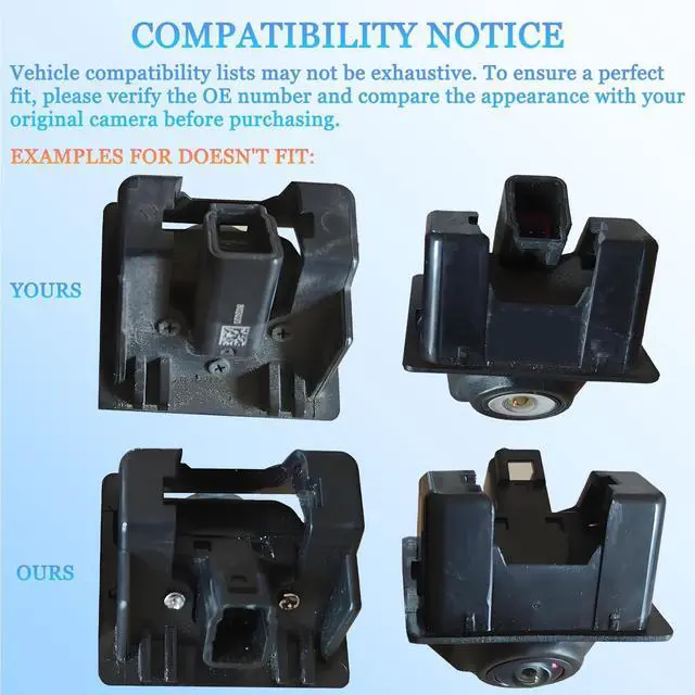 Alt view image 4 of 5 - Rear View Backup Camera for 2010-2017 GMC Terrain/2010-2017 Chevy Equinox/2011 2012 2013 Chevrolet Cruze, Parking Assist Reverse Camera Replaces OE# 95407397 22913698 GM1960105 15926123 20903513