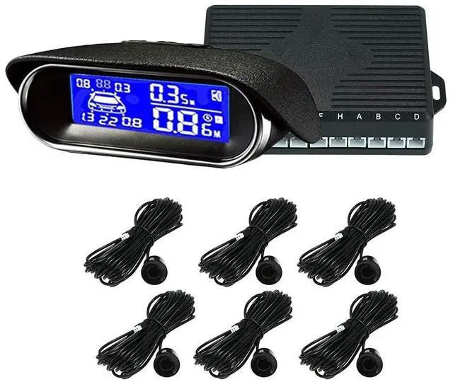 Main image of Dual Core Parking Radar - 6 Sensor Rear & Front View LCD Display Backup Radar