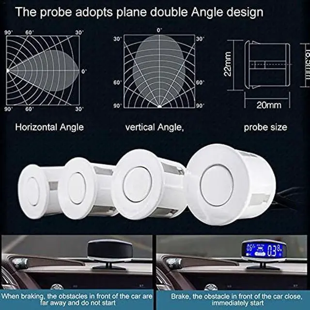 Alt view image 2 of 4 - Dual Core Parking Radar - 6 Sensor Rear & Front View LCD Display Backup Radar