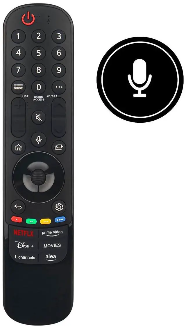 Alt view image 2 of 5 - WINFLIKE AKB76045005 MR24GA Voice Remote Control Replace for LG 43QNED75URA 50QNED75URA 55QNED75URA 65QNED75URA 75QNED75URA 50QNED80URA 55QNED80URA 65QNED80URA 75QNED80URA OLED EVO LED QNED 4K UHD TV
