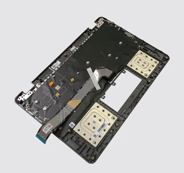 Alt view image 3 of 5 - Lyinsen Replacement for Lenovo Chromebook 14e Gen 2nd 82M1 82M2 Laptop Upper Case Palmrest Keyboard Assembly Part 11.6" 5M11C89153 Top Cover Grey