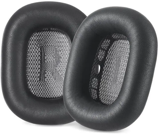 Main image of AHG Accessory House Global Sheepskin Leather Replacement air pods max Ear Cushions Pads Compatible with Apple AirPods Max Headphones (Space Gray). Easy DIY Fit ^^ High-Density Foam ^^ Strong Magnet