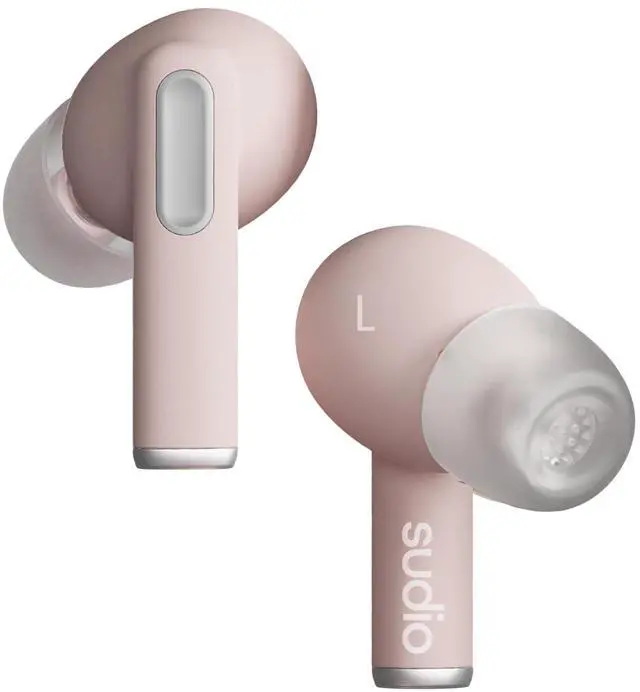 Alt view image 2 of 5 - Sudio A1 Pro Wireless Earbuds, Bluetooth 5.3, Noise Cancelling, Waterproof, Touch Control, Wireless Earphones with Charging Case, Perfect for Premium Sound Quality (Pink)