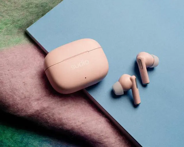 Alt view image 4 of 5 - Sudio A1 Pro Wireless Earbuds, Bluetooth 5.3, Noise Cancelling, Waterproof, Touch Control, Wireless Earphones with Charging Case, Perfect for Premium Sound Quality (Pink)