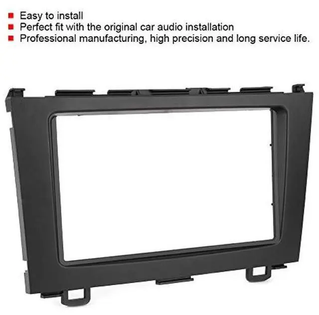 Alt view image 3 of 5 - KIMISS Radio Stereo Panel, Fit for CRV 2007-2010 Car DVD Stereo Radio Fascia Dash Panel 2 Din Frame Trim Kit