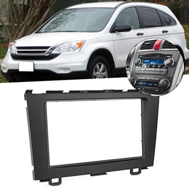 Alt view image 4 of 5 - KIMISS Radio Stereo Panel, Fit for CRV 2007-2010 Car DVD Stereo Radio Fascia Dash Panel 2 Din Frame Trim Kit