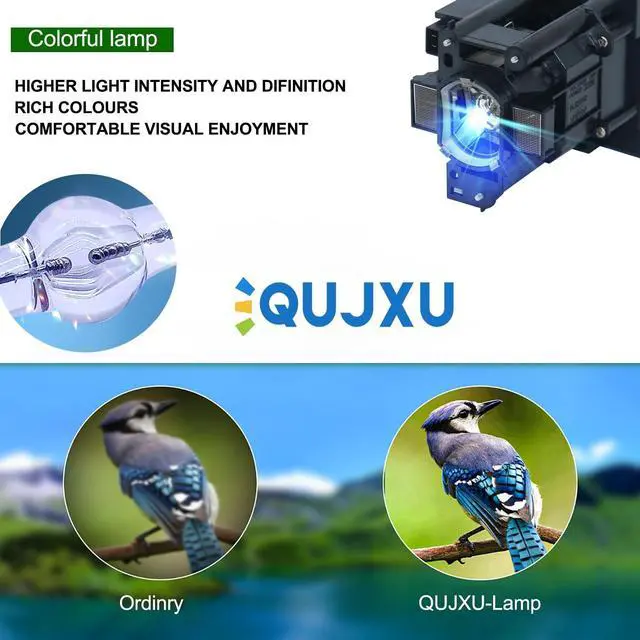 Alt view image 2 of 5 - QUJXU DT01291/ CPWX8255 Projector Lamp Bulb with Housing Compatible with Hitachi CP-X8160 CP-WU8450 CP-WX8255 CP-SX8350 CP-WU8451 CP-WUX8450
