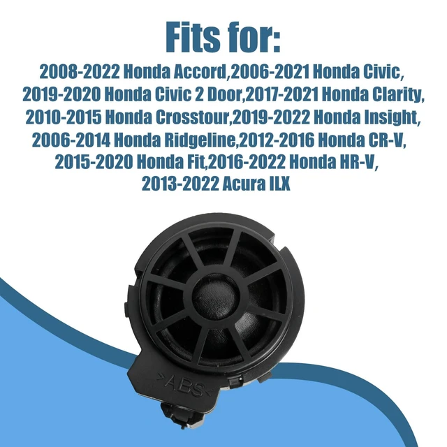 Alt view image 3 of 5 - 39120-SJC-A01 Tweeters Speaker Assembly Fit for Honda Civic 2006-2021/Civic 2 Door/CR-V/Accord/Clarity/Crosstour/Insight/Ridgeline/Fit/HR-V 2016-2022&Acura ILX 2013-2022 Replace 39120-T0A-A51 (2)
