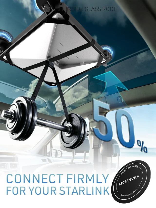 Alt view image 4 of 5 - 4PCS Adhesive Metal Plates Discs for Starlink Mini/Gen 3 Magnetic Mount