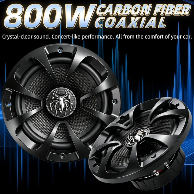Alt view image 2 of 5 - 6.5 Speakers, 2-Way 800W Max 4 Ohm 6.5 Inch Coaxial Speaker Car Audio