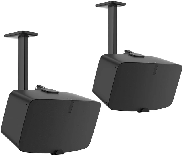 Main image of Yibracki Pair of Heavy Duty Speaker Wall Mounts for Sonos 5 Mount & Sonos Play 5 Mount - Tilt & Swivel Adjustable Speaker Mounts for Sonos Play 5 Gen 2 Wall Mounting Bracket, Black