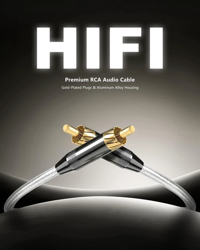 Alt view image 3 of 5 - ZVOIYKM 2 RCA to RCA Cable 6FT, High-End Audiophile HiFi Stereo Shielded