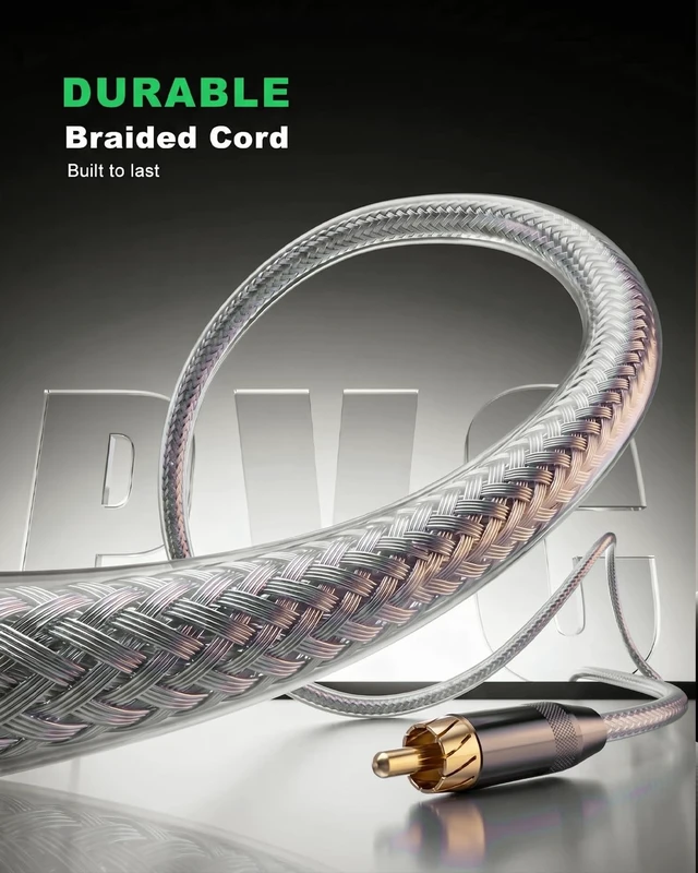 Alt view image 5 of 5 - ZVOIYKM 2 RCA to RCA Cable 6FT, High-End Audiophile HiFi Stereo Shielded