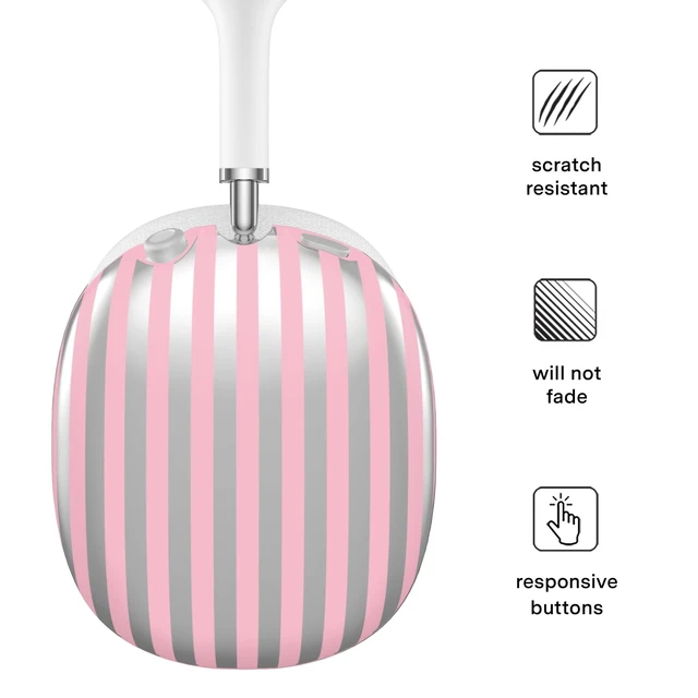 Alt view image 3 of 5 - VELVET CAVIAR Case Cover for AirPods Max 2 & 1 - Cute Protective Headphone Accesssories (Pink Chrome Stripes)