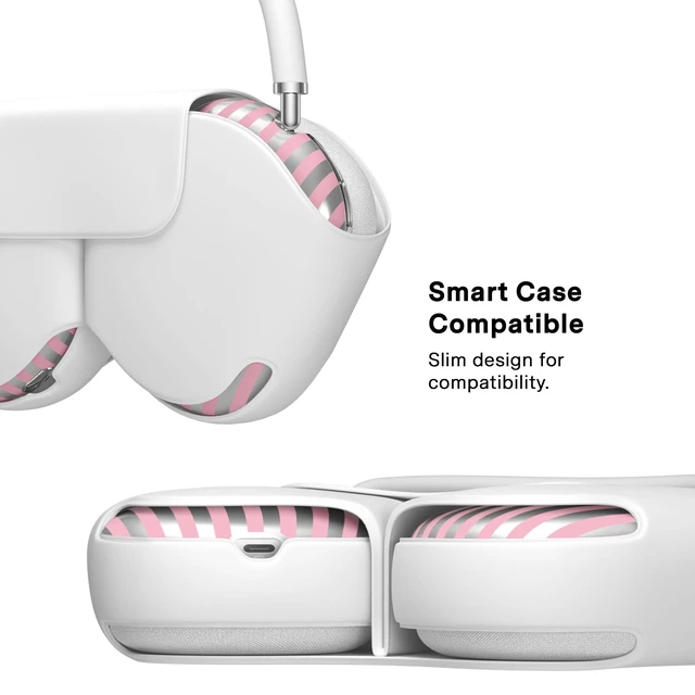 Alt view image 5 of 5 - VELVET CAVIAR Case Cover for AirPods Max 2 & 1 - Cute Protective Headphone Accesssories (Pink Chrome Stripes)