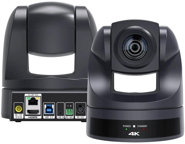 Main image of HCSTVCON 4K PTZ Camera 20X, HDMI USB Video Conference Camera Webcam Live Streaming for Church Worship/Events Services/Education,Works with Zoom,Skype,OBS(Black)