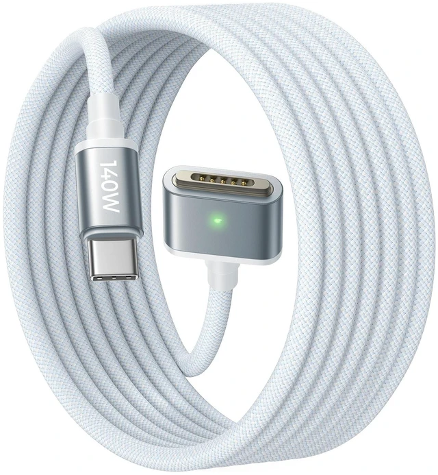 Main image of LISEN MacBook Air Charger Magnetic 140W Magsafe 3 Cable, Sky Blue 6.6FT