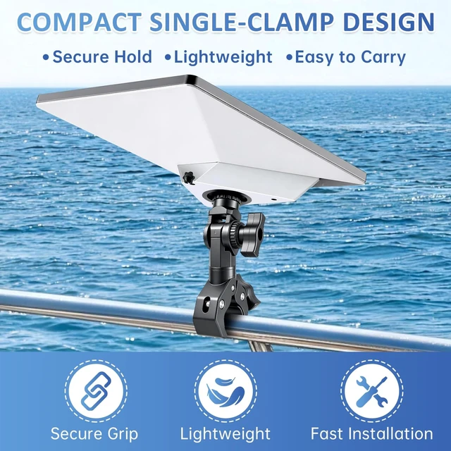 Alt view image 2 of 5 - Starlink Mount for Starlink Mini, Single-Clamp Pole Mount Kit for RV