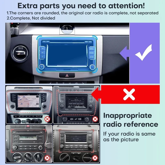 Alt view image 2 of 5 - Car Radio for Volkswagen Seat Golf Passat Jetta Beetle Tiguan Touran EOS 8"