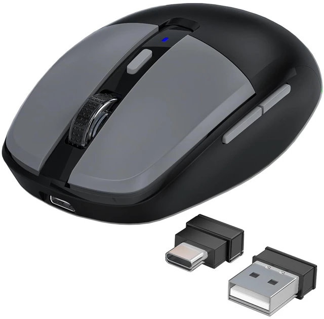 Main image of Wireless Bluetooth Mouse,Tri Mode(Bluetooth & USB-C & USB-A) Type-C Cordless Mice with LED,6 Buttons,Rechargeable,Ergonomic Silent Clicks,3200D-PI for PC/Laptop/Tablet/Computer/Mac Multi-Device