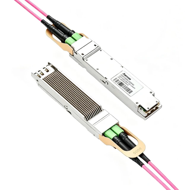 Alt view image 2 of 5 - AMPCOM MPO to MPO Trunk Cable 50/125m Multimode OM4 (12 Fiber, Female, Type B, LSZH/Riser, APC, Magenta) 20m (65.5ft)