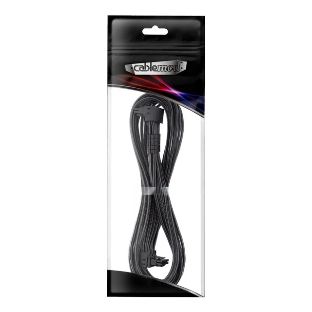 Alt view image 4 of 4 - CableMod Pro ModMesh 12V-2x6 PCIe Cable for Corsair T5 (Carbon, 16p, 90B)