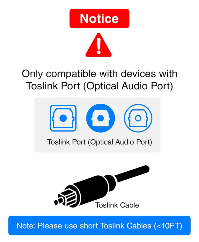 Alt view image 2 of 5 - BlueRigger Digital Optical Audio Splitter (1x2 Toslink Splitter, DTS 5.1)