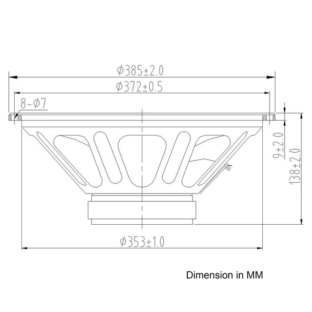 Alt view image 5 of 5 - Sound Town 15" Raw Woofer Speaker, 250 Watts Pro Audio PA DJ Replacement Low Frequency Driver (MLF-15)