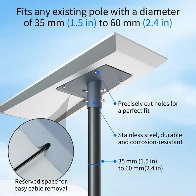 Alt view image 2 of 5 - Starlink Performance Gen 3 Pipe Adapter,Heavy Duty Stainless Steel Starlink Performance Roof Flat Mount Kit,Starlink V3 Pole Wedge Mounting Kit,Fits Boat, RV for Extreme Climates