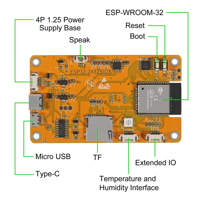 Alt view image 3 of 5 - 2pcs ESP32 LVGL WiFi & Bluetooth Development Board 2.4 inch LCD TFT Module 240 * 320 Smart Display Screen with Touch for Arduino (2.4 Inch)