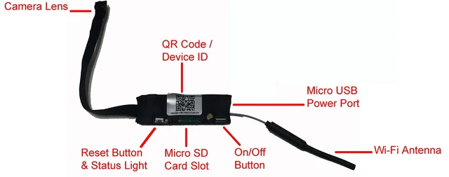 Alt view image 2 of 5 - 1080P HD WIFI PINHOLE SPY CAMERA with Motion Detection, DC or battery Powered, Micro SD Card Slot, Portable Mini WiFi DIY Hobbie Sport Wearable Mobile Hidden Nanny Cam Spy Gadget