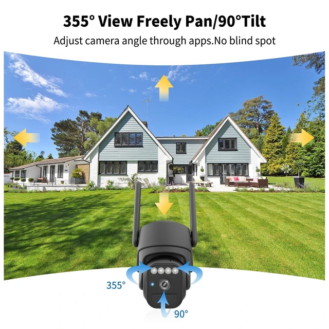 Alt view image 3 of 5 - WY-LINK Solar Camera Outdoor Wireless, 360 Wi-Fi Home Security Cameras