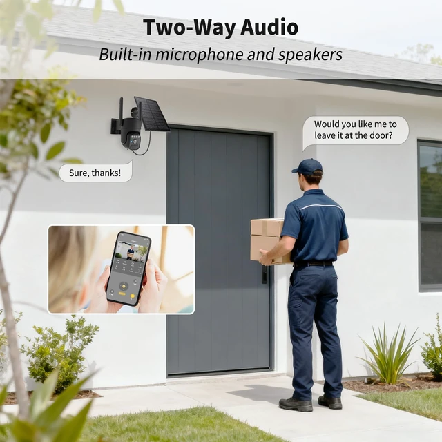 Alt view image 5 of 5 - WY-LINK Solar Camera Outdoor Wireless, 360 Wi-Fi Home Security Cameras