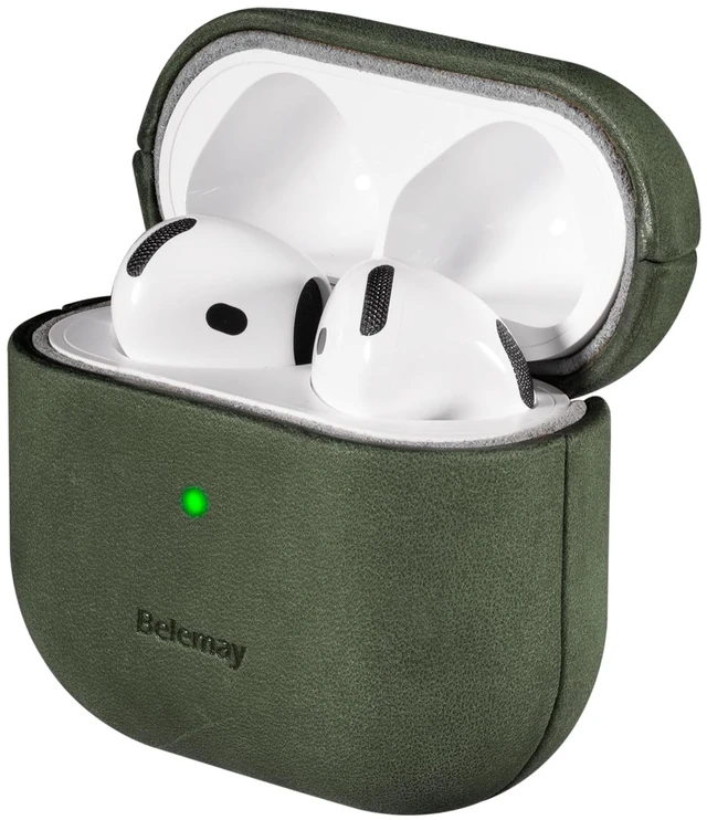 Main image of Belemay Crazy Horse Leather Case for AirPods 5 (2026) / AirPods 4 (2024)