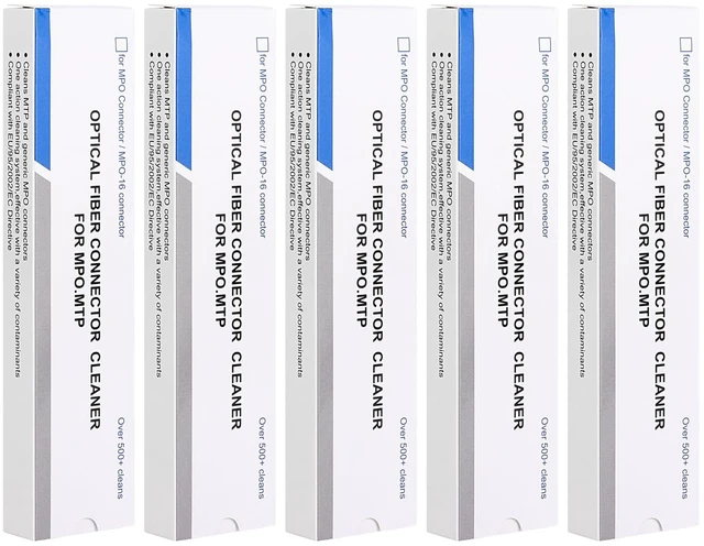 Main image of Duogalia 5-Pack Fiber Optic Cleaner Tool for MPO/MTP Connector - Cleaning Pen Over 500 Cleans for Fiber Endface & Optical Connector (White)