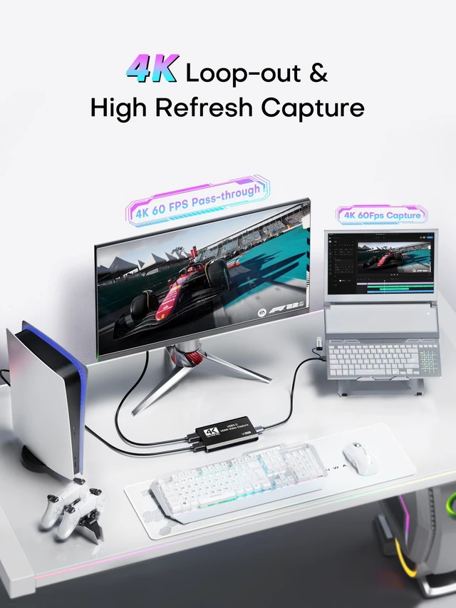 Alt view image 2 of 5 - XIIXMASK USB 3.0 HDMI Capture Card, 4K60FPS Capture with Pass-Through
