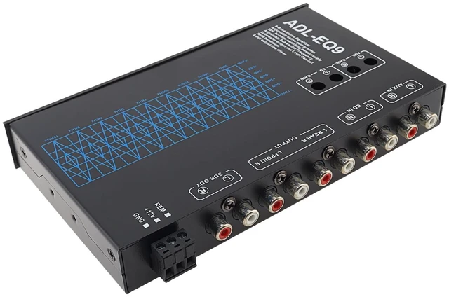 Main image of DriSentri 9-Band Car Audio Equalizer, Car Graphic Equalizer EQ W/Front, 9 Band Noise Reduction DSP Car Equalizer for Car Stereo System with Independent Subwoofer Output