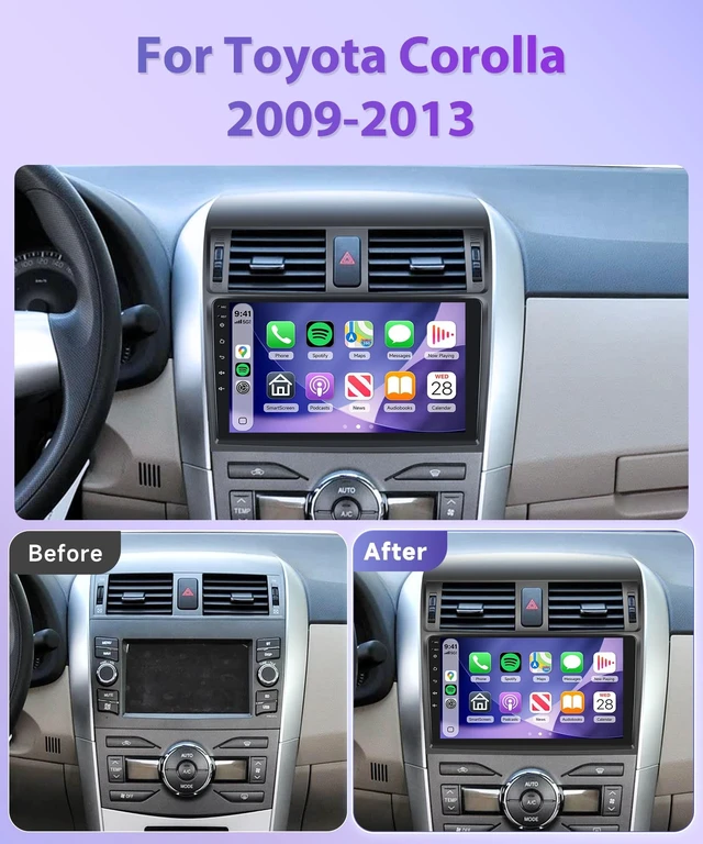 Alt view image 2 of 5 - Rimoody Linux 9'' Car Stereo for Toyota Corolla Radio 2009-2013 Carplay