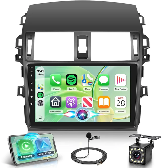 Main image of Rimoody Linux 9'' Car Stereo for Toyota Corolla Radio 2009-2013 Carplay