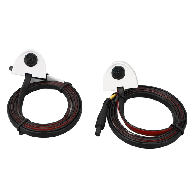 Alt view image 5 of 5 - Car Door Blind Spot Side View Camera 2pcs Left Right Night Vision Universal Rear View Backup Cameras 80 Degree Horizontal for Car Truck Trailer