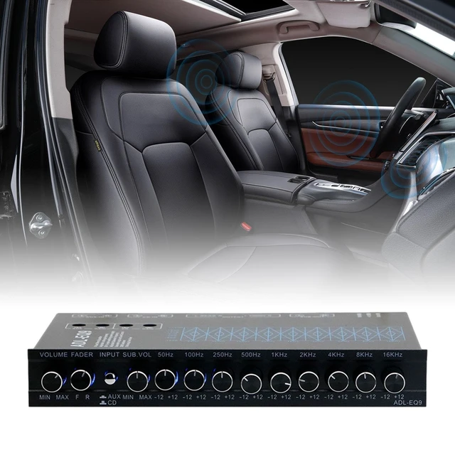 Alt view image 3 of 5 - MagiDeal 9 Band Equalizer Front Rear + sub Output 12V DC DSP Chip 9 Equalization Bands EQ Car Stereo Tone Control Car Audio Equalizer, 18cmx11.5cmx2.5cm, Black