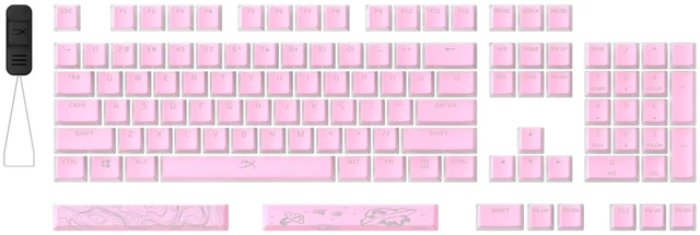 Main image of HyperX Pudding Keycaps 2 - Full Key Set - PBT - 112 Keys - Pink