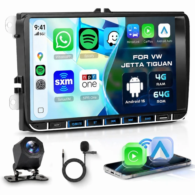 Main image of 4+64G 9" Car Stereo for VW Volkswagen Seat Golf Passat Jetta Beetle Tiguan
