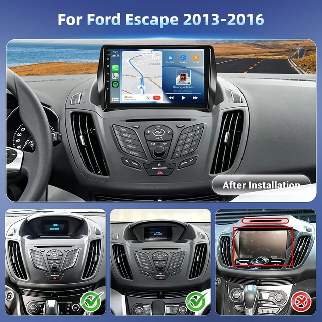 Alt view image 2 of 5 - 4+64G Android Car Radio for Ford Escape Kuga 2013-2016