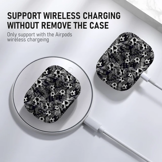 Alt view image 3 of 5 - Gedicht Charging Case Replacement Compatible with AirPods Pro 2nd Generation, Wireless Charger Case for AirPods Pro 2 with Bluetooth Pairing Sync Button - No Earbuds Include