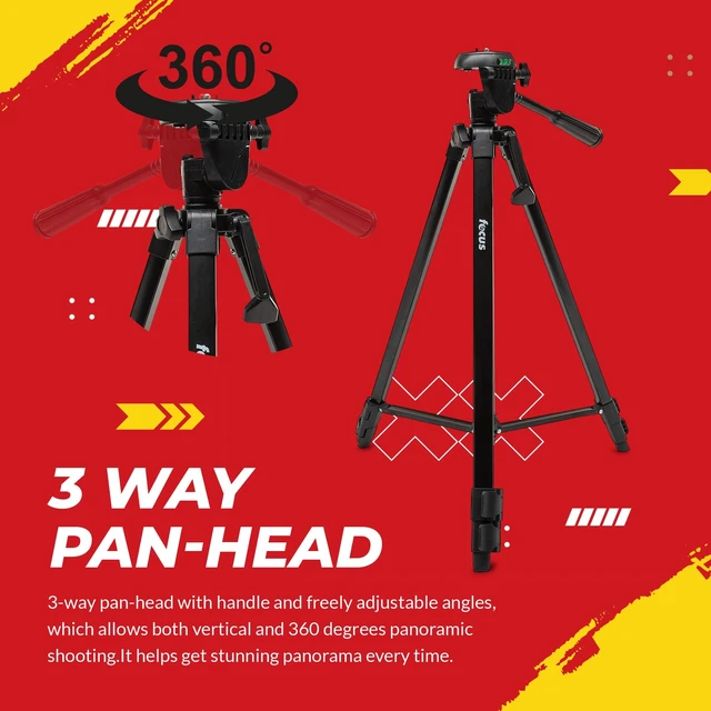 Alt view image 3 of 5 - Focus Camera 59' Travel DSLR Camera Tripod Stand