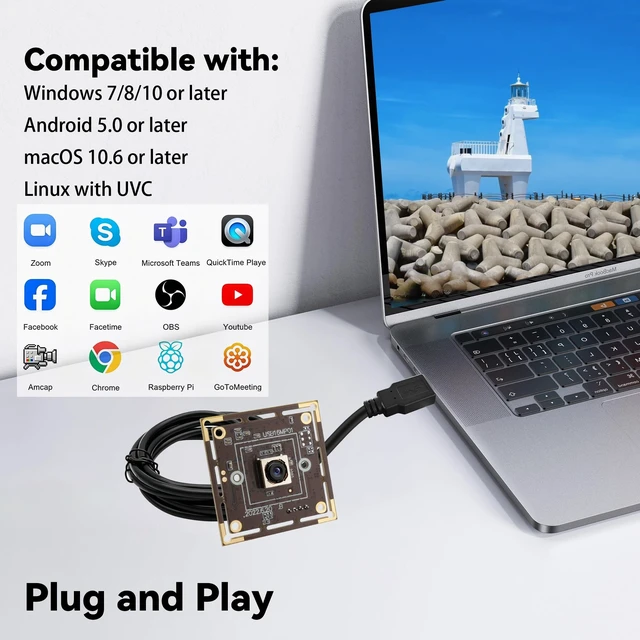 Alt view image 5 of 5 - Hotpet 16MP Autofocus USB Camera Module IMX298 Sensor