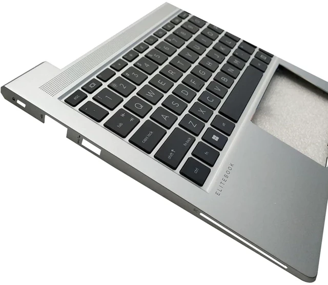 Alt view image 3 of 5 - New Replacement for HP EliteBook 640 645 G10 Laptop Palmrest Upper Case Backlit/Non-Backlit Keyboard Assembly Part N45427-001 N45428-001 N45429-001 N40111-001 N40113-001 Silver (Silver/Non-Backlit)